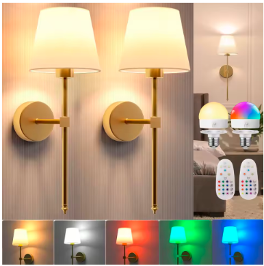 Draadloze wandlamp op batterijen