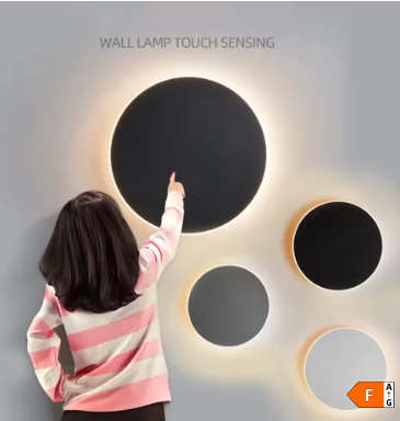 Moderne ronde LED wandlamp met touch sensor